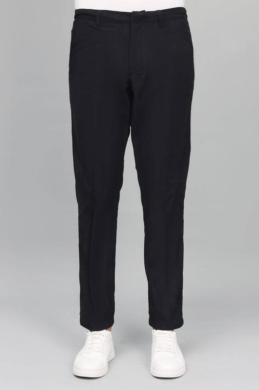 TAILORED CORDUROY PANTS-BLACK