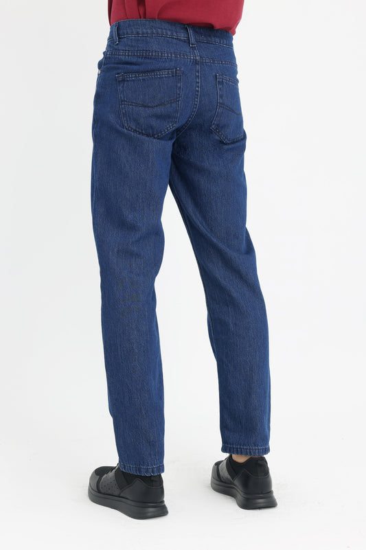 ESSENTIAL STRAIGHT-LEG DENIM-DK-BLUE