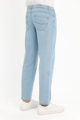 ESSENTIAL STRAIGHT-LEG DENIM-SKY-BLUE