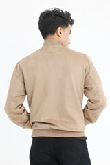 CLASSICE SUEDE BOMBER JACKET-KHAKI