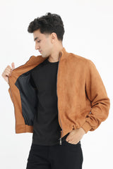 CLASSICE SUEDE BOMBER JACKET-CAMEL