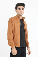 CLASSICE SUEDE BOMBER JACKET-CAMEL