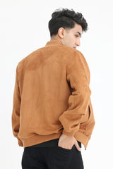 CLASSICE SUEDE BOMBER JACKET-CAMEL