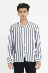 WINTER STRIPE SHIRT-GREY-WHITE