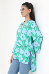 FLORAL BLOOM SHIRT-GREEN