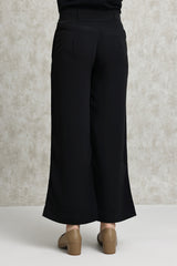 WIDE-LEG TAILORED TROUSERS-BLACK