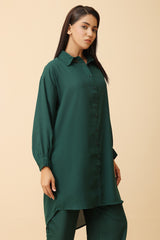 FLOWY LONG SHORT & TROUSER DUO-GREEN