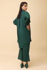 FLOWY LONG SHORT & TROUSER DUO-GREEN