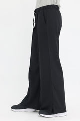 CHIC DRAWSTRING TROUSER-BLACK