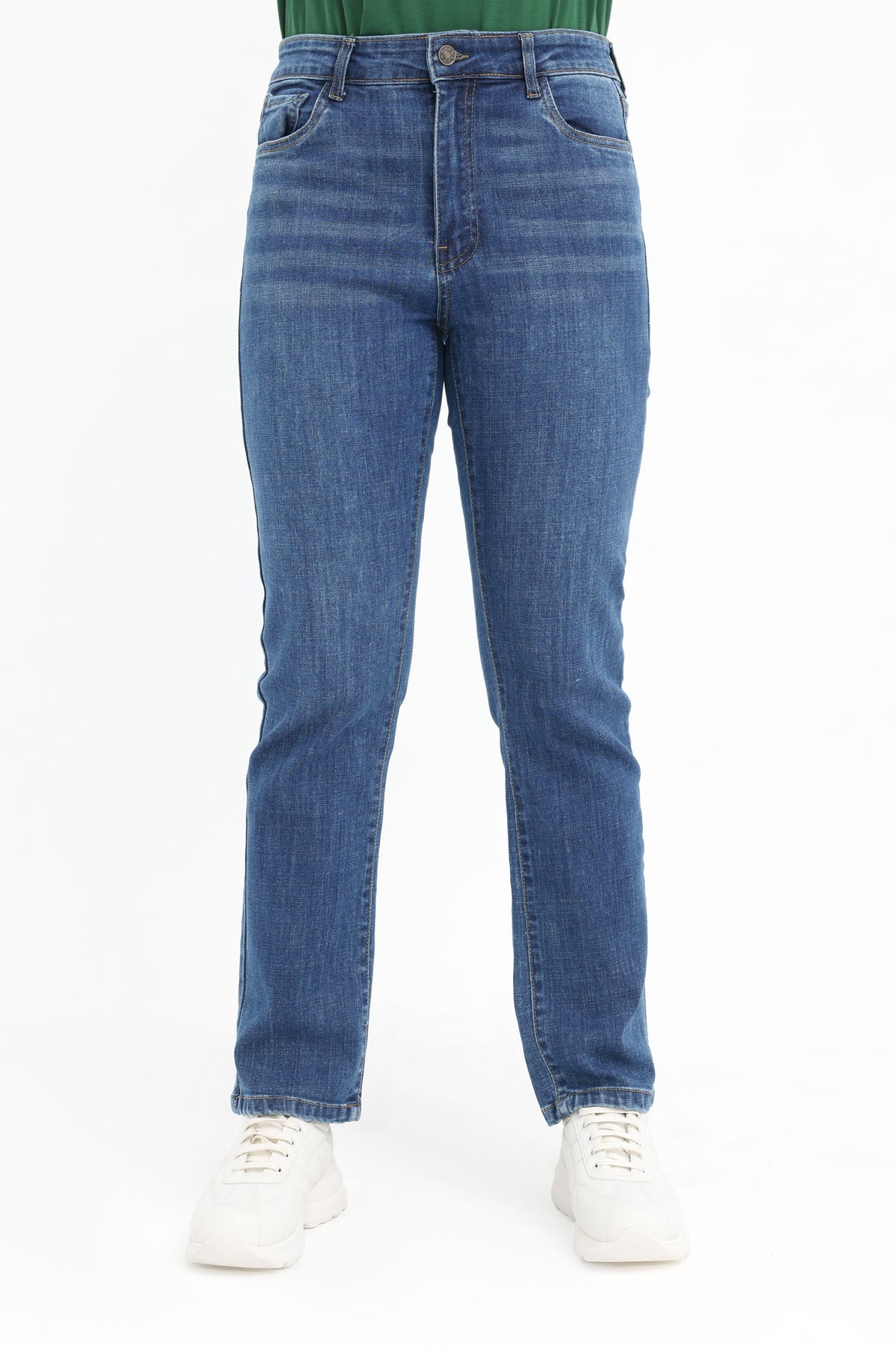 ESSENTIAL FIT DENIM-MID-BLUE