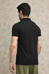 CLASSIC PIQUE COTTON POLO SHIRT-BLACK