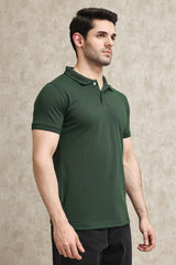 CLASSIC PIQUE COTTON POLO SHIRT-GREEN