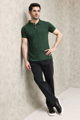 CLASSIC PIQUE COTTON POLO SHIRT-GREEN