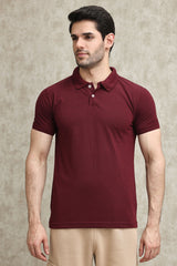 CLASSIC PIQUE COTTON POLO SHIRT-MAROON