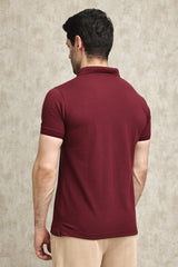 CLASSIC PIQUE COTTON POLO SHIRT-MAROON