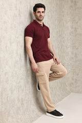 CLASSIC PIQUE COTTON POLO SHIRT-MAROON