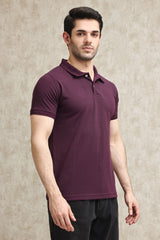 CLASSIC PIQUE COTTON POLO SHIRT-PURPLE