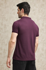 CLASSIC PIQUE COTTON POLO SHIRT-PURPLE