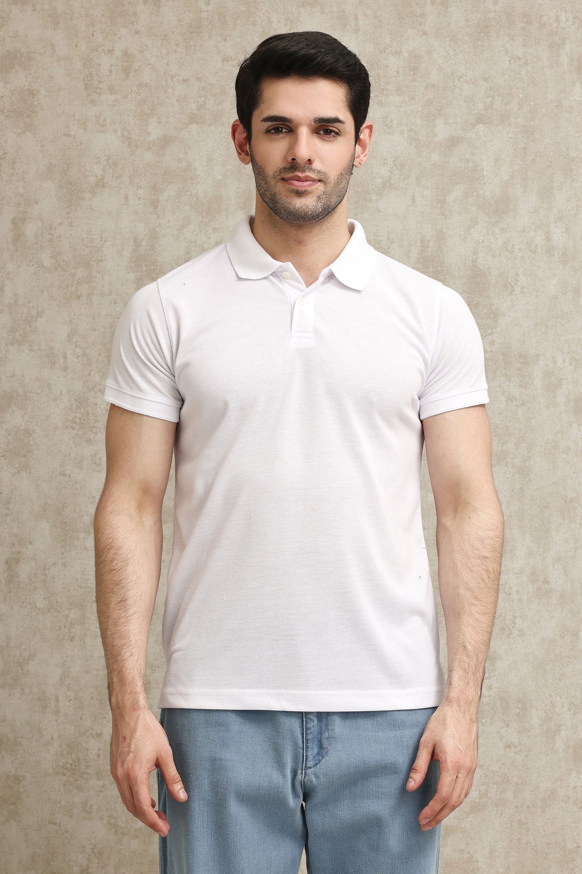 CLASSIC PIQUE COTTON POLO SHIRT-WHITE