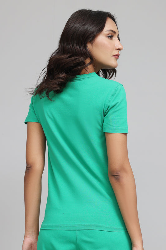 CLASSIC V-NECK TEE-EM-GREEN