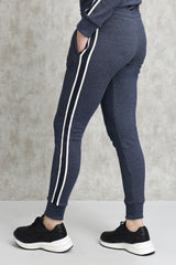 ATHELEISURE STRIPE JOGGERS-DENIM