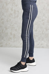 ATHELEISURE STRIPE JOGGERS-DENIM