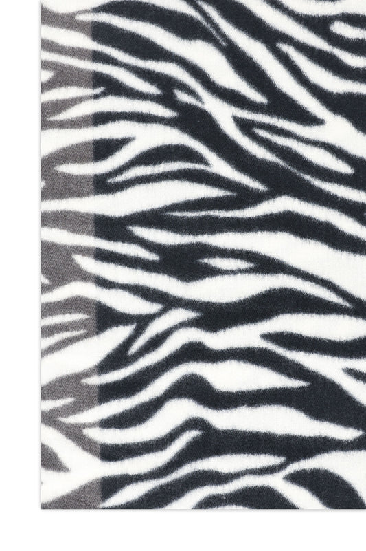 ZEBRA STRIPE FRINGE SCARF