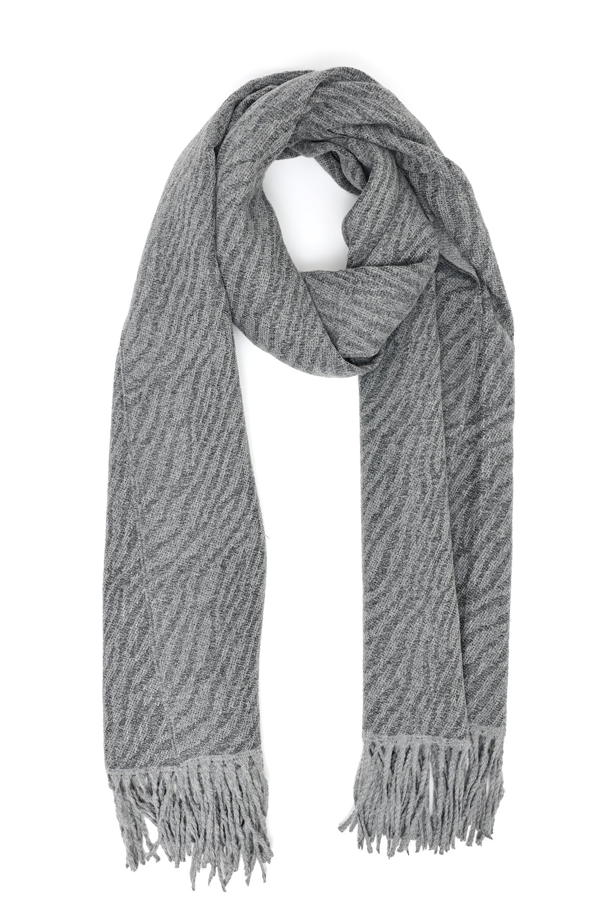 TEXTURED FRINGE SCARF