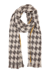 PATTERNED HOUNDSTOOTH SCARF