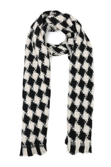 PATTERNED HOUNDSTOOTH SCARF