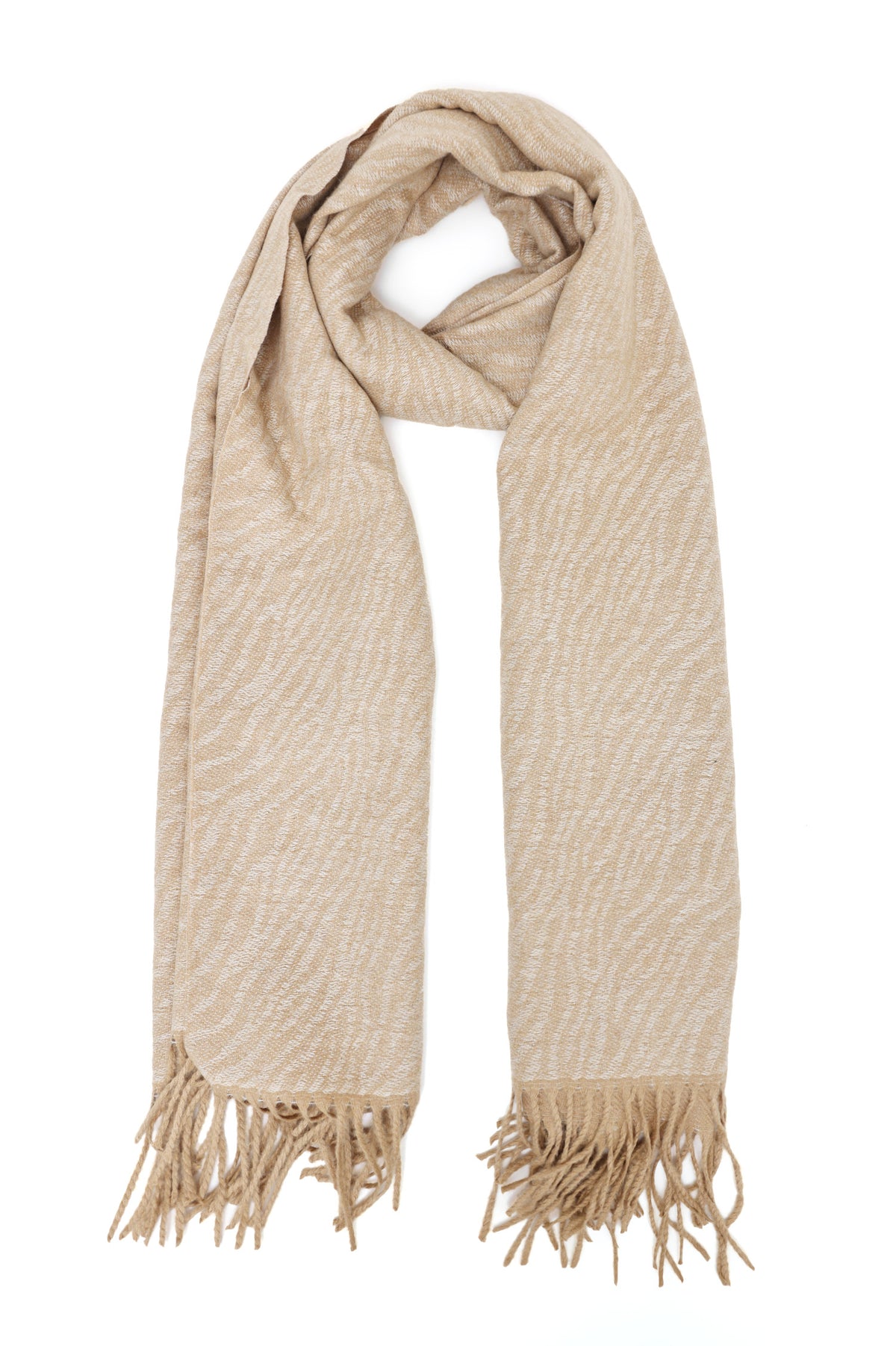 TEXTURED FRINGE SCARF