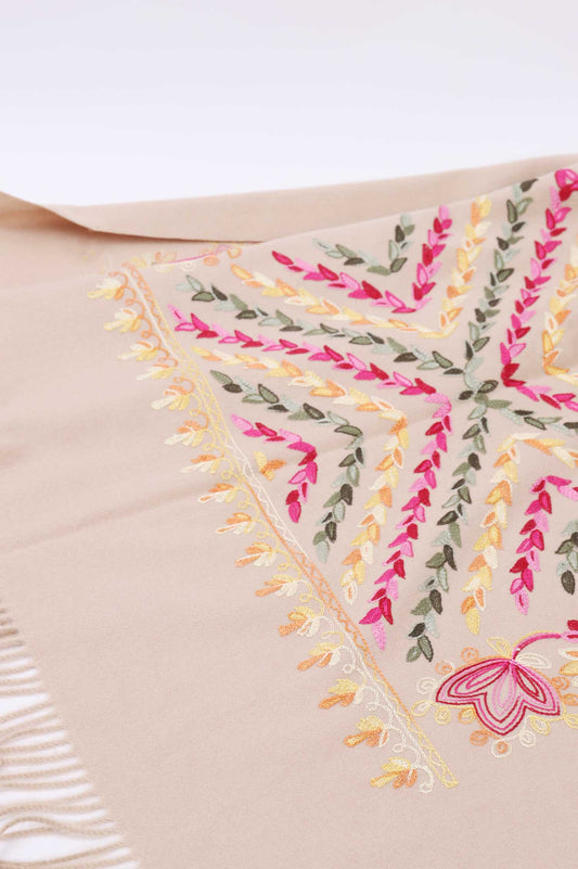 FLORAL EMBROIDERY SHAWL