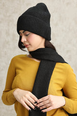 WARM WOOLEN BEANIE AND SCARF DUO