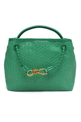 Woven Texture Handbag-Green