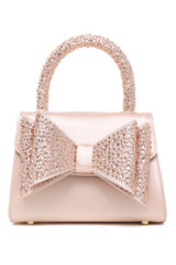 SPARKLE BOW HANDBAG-CHAMPAGNE