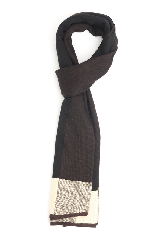 MONOCHROME SCARF-BEIGE-BROWN