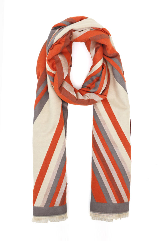 LINEAR LUXE SCARF-ORANGE