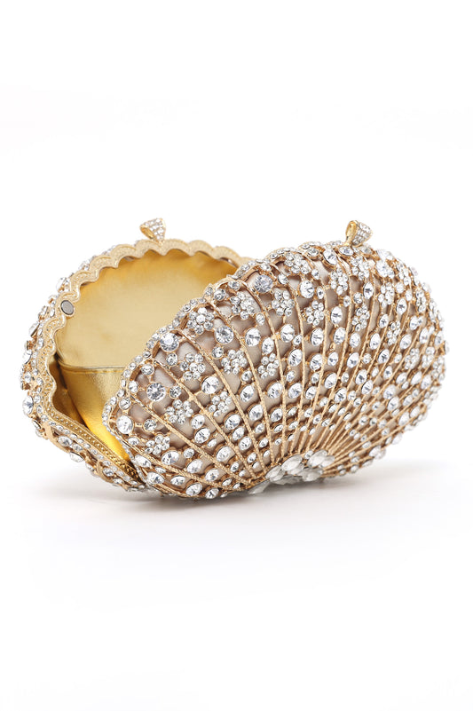 CRYSTAL CLUTCH-SIL-GLD