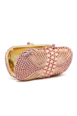 ELEGANT GEMSTONE EMBELLISHED CLUTCH-PINK