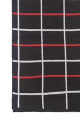 CHECKERED SCARF-BLACK-GREY