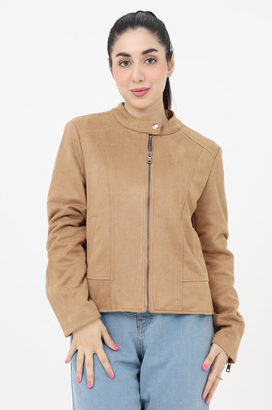 SUEDE JACKET-KHAKI