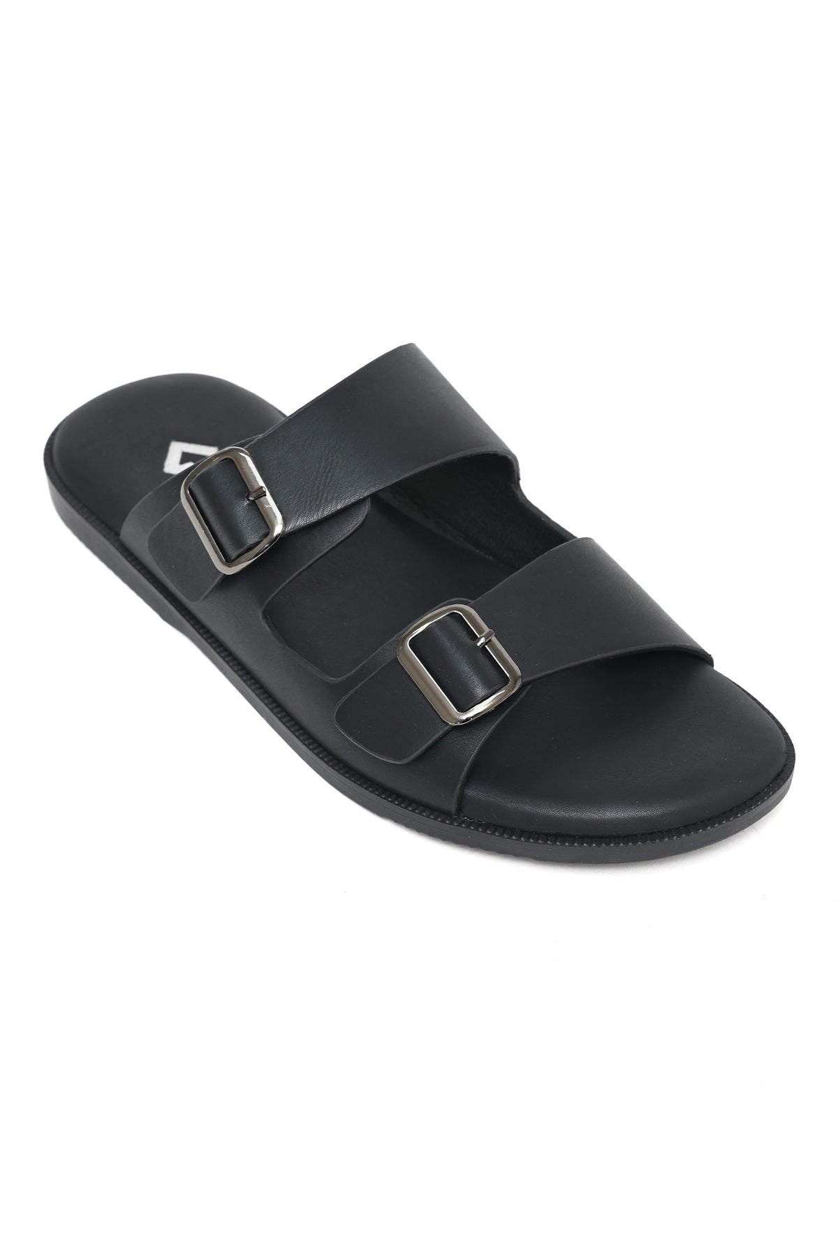 BOLD STRIDE LUXE BUCKLE SANDAL-BLACK