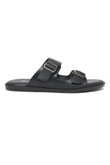 BOLD STRIDE LUXE BUCKLE SANDAL-BLACK