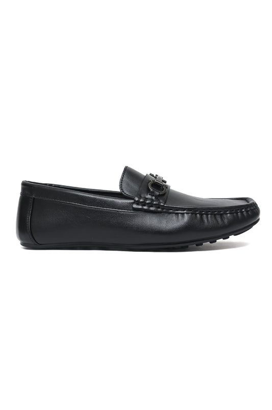 MODERN HORSEBIT LEATHER LOAFERS-BLACK