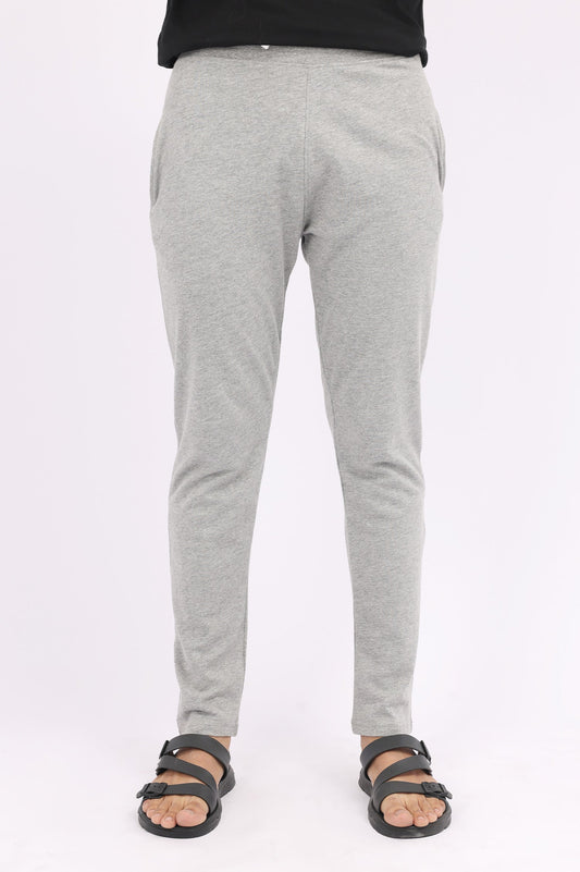 DELICATE COTTON TROUSER-GREY