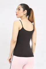 ESSENTIAL SPEGHETTI STRAP CAMI-BLACK