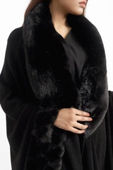 FUR CAPE-BLACK