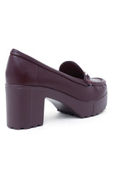 CHUNKY SLIPONS-MAROON