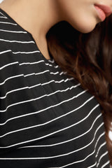 STRIPED T-SHIRT-BLACK-WHITE