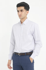 SLIM FIT STRIPED SHIRT-LT-PURPLE